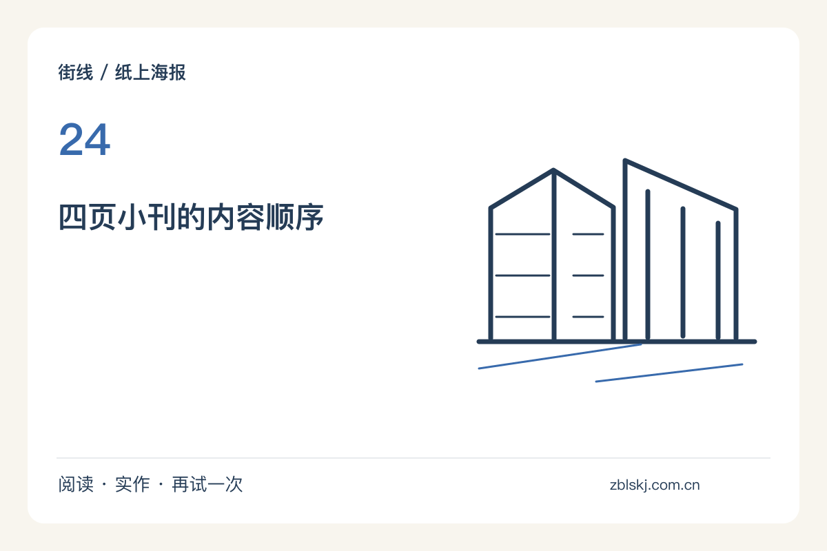 做一本四页城市小刊,让封面与内页相互呼应主题图解